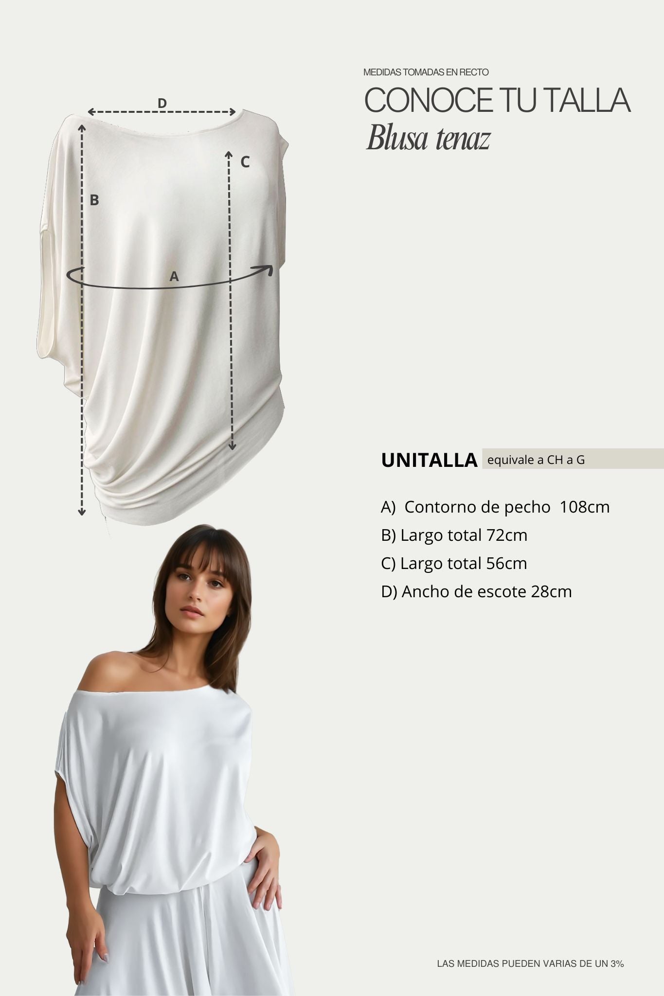 Blusa de bambú asimétrica /Tenaz