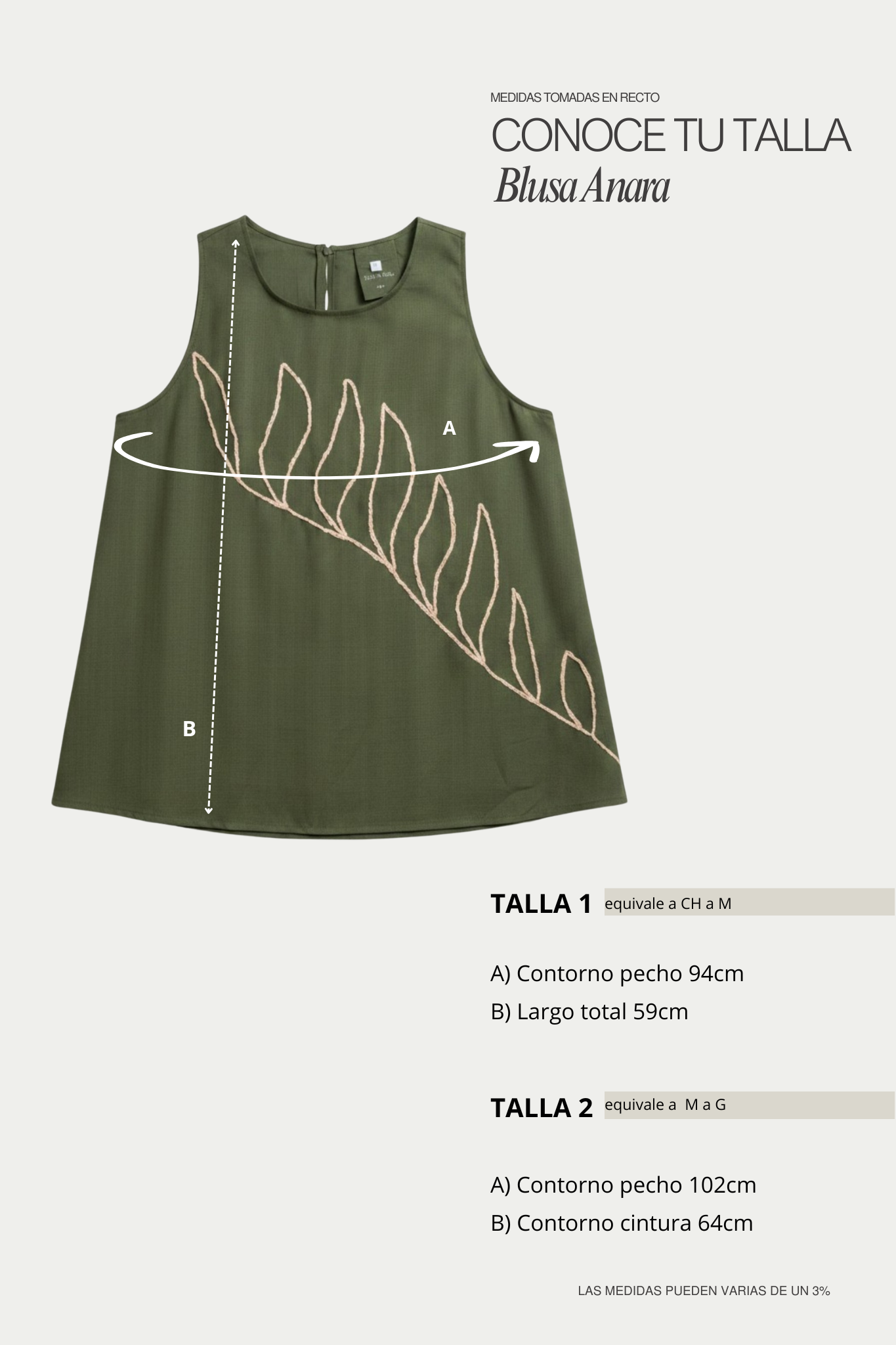 Blusa en lino bambú / Anara