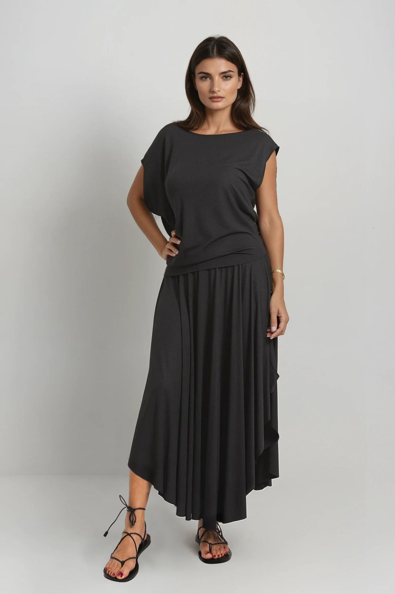 Blusa de bambú asimétrica /Tenaz