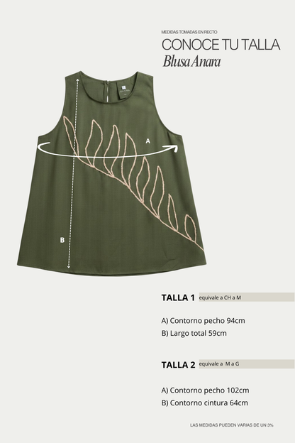 Blusa en lino bambú / Anara