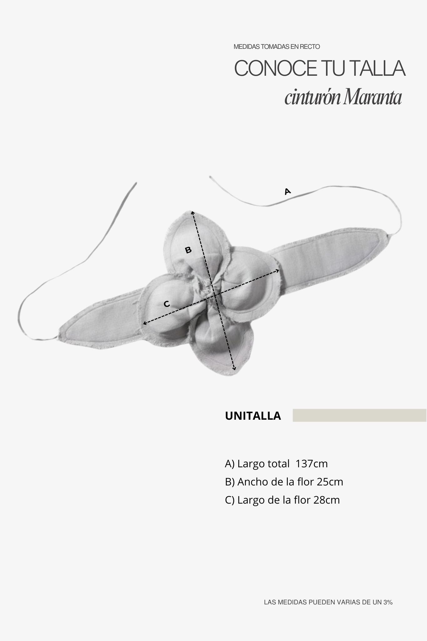Cinturón Maranta/ Lino bambú