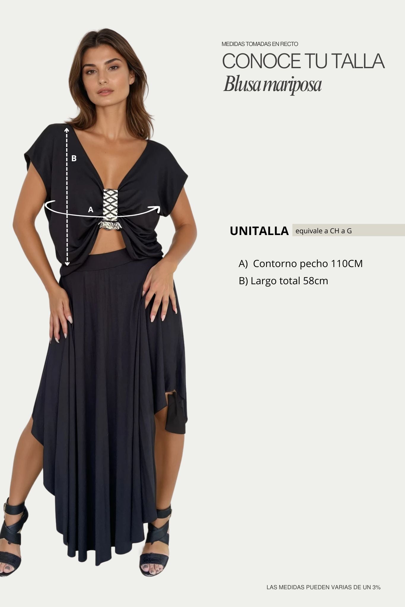 Blusa de bambú / Mariposa