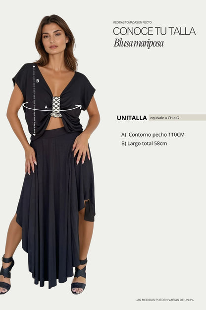 Blusa de bambú / Mariposa