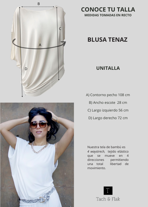 Blusa de bambú asimétrica /Tenaz