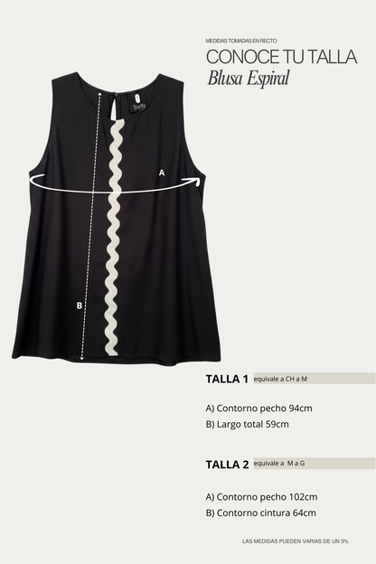 Blusa en lino bambú / Espiral