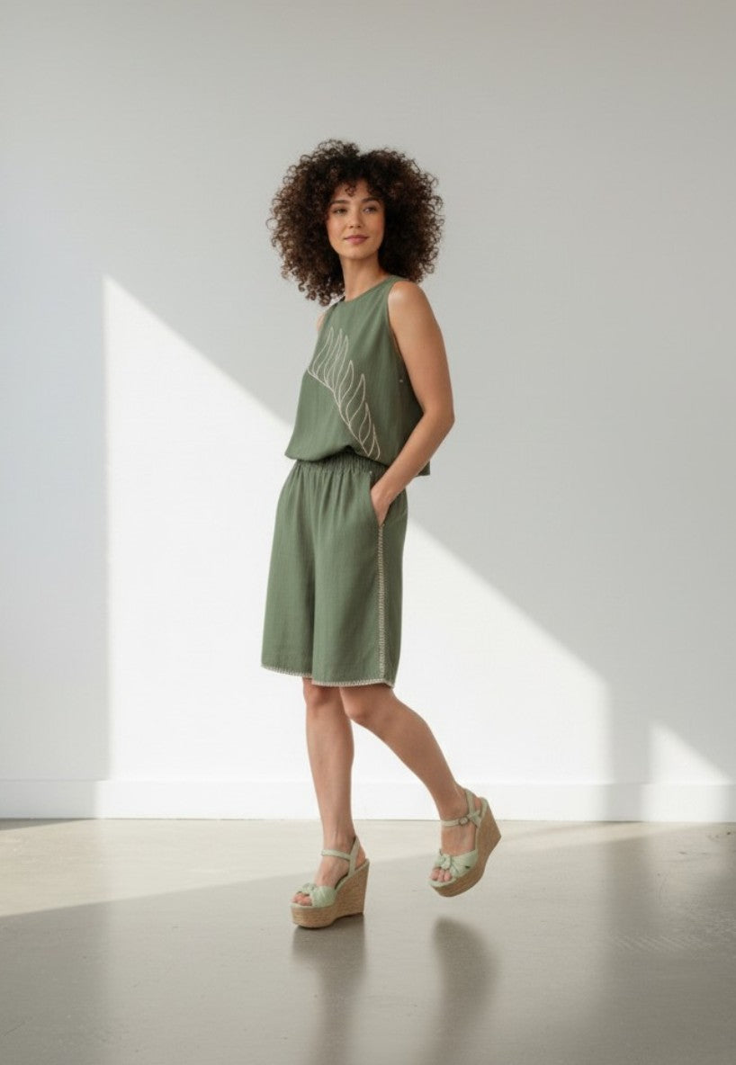 Blusa en lino bambú / Anara