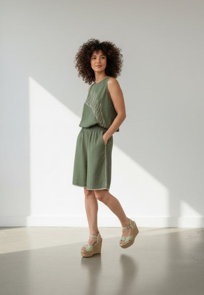 Blusa en lino bambú / Anara