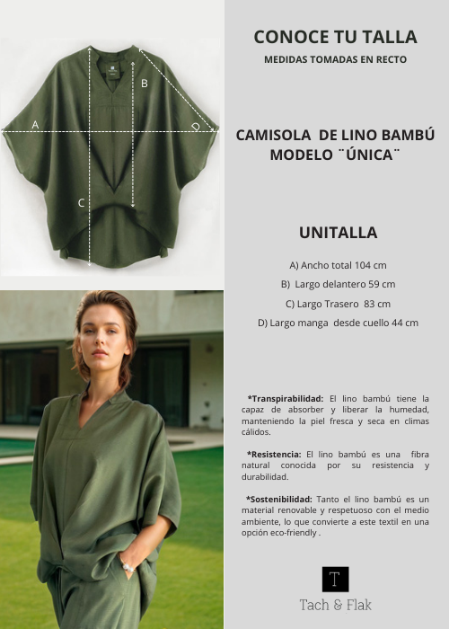 Camisola en lino bambú / Única