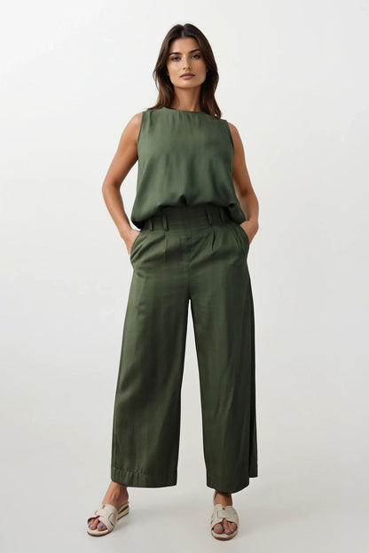 Pantalón lino bambú / paper bag
